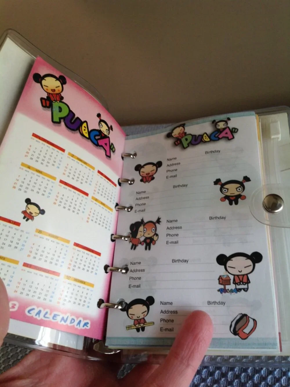 Vintage Y2K 2002 Pucca Calendar Notes Address Book Mini Wallet Planner Case - Picture 6 of 14